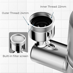🚿💧 360°-720° drehbares Wasserhahn-Sprühkopf-Set – Universelle Filterdüse, wassersparend, kalklösend, für Küche & Bad 💦🔧 Jetzt sparen & sauber genießen – einfach aufstecken, sofort wirken!