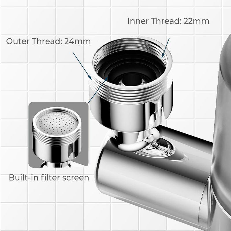 🚿💧 360°-720° drehbares Wasserhahn-Sprühkopf-Set – Universelle Filterdüse, wassersparend, kalklösend, für Küche & Bad 💦🔧 Jetzt sparen & sauber genießen – einfach aufstecken, sofort wirken!