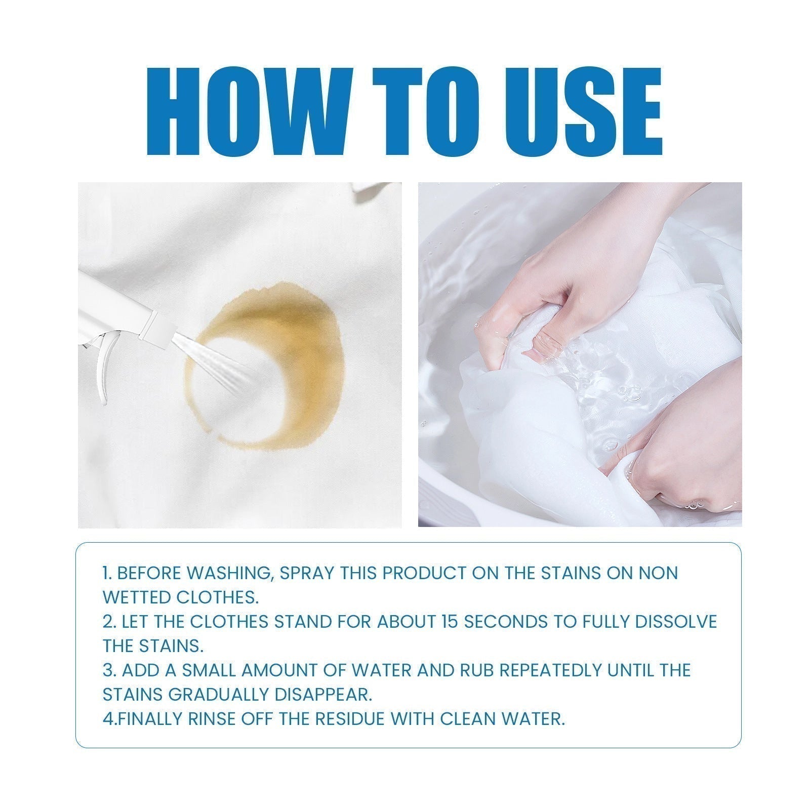 🧼✨ Kraftvoller Fleckenentferner-Spray – entfernt selbst hartnäckige Flecken mühelos✨⚡. Ideal für Wäsche, Teppiche & Polster – schnell, effektiv & ohne Einweichen! ⭐🛒 Jetzt zuschlagen & sparen!