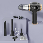 🔋🧹 Kabelloser Auto-Handstaubsauger 4-in-1 💨✨ – kraftvoll, kompakt & vielseitig für Auto & Zuhause. Inklusive Fugen- & Bürstendüse. Sofort einsatzbereit!