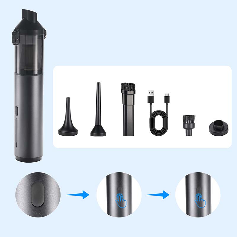 🔋💪 Hochleistungs-Akku-Handstaubsauger 💨🧹 fürs Auto: starke 6000-Pa-Saugkraft + langlebiger Akku für gründliche & nachhaltige Sauberkeit unterwegs.
