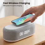 🌞🔋 6-in-1 Kabellose Ladestation 25W: Wecker, Bluetooth-Lautsprecher & Nachtlicht 🌙✨ – Alles für deinen Nachttisch!
