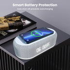 🌞🔋 6-in-1 Kabellose Ladestation 25W: Wecker, Bluetooth-Lautsprecher & Nachtlicht 🌙✨ – Alles für deinen Nachttisch!