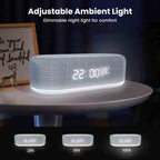 🌞🔋 6-in-1 Kabellose Ladestation 25W: Wecker, Bluetooth-Lautsprecher & Nachtlicht 🌙✨ – Alles für deinen Nachttisch!