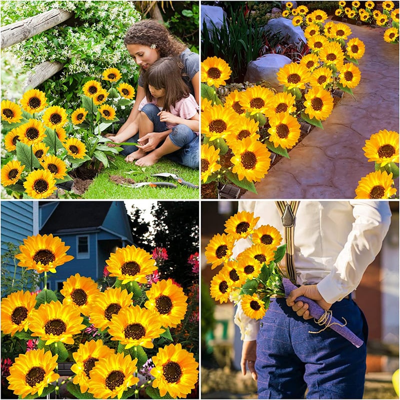 🌻☀️ GIRASOLE SOLARE 50% RABATT! 🌻✨ Lebensechte Blüten, IP65 wasserdicht & automatische Dämmerungssensor (8-12h Leuchtdauer)