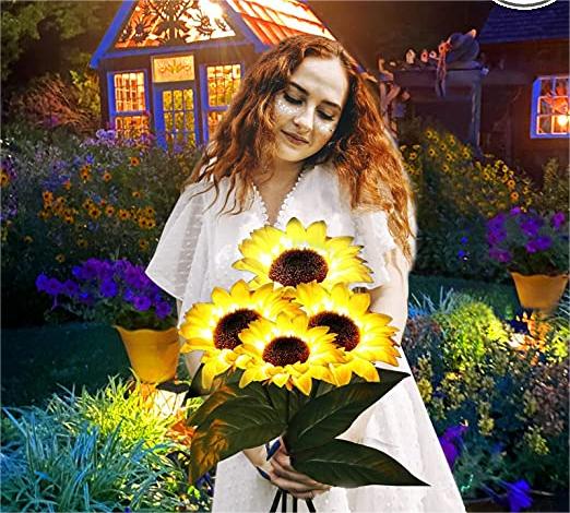 🌻☀️ GIRASOLE SOLARE 50% RABATT! 🌻✨ Lebensechte Blüten, IP65 wasserdicht & automatische Dämmerungssensor (8-12h Leuchtdauer)