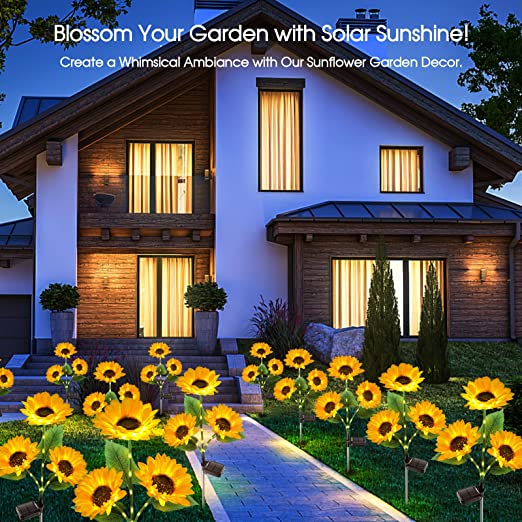 🌻☀️ GIRASOLE SOLARE 50% RABATT! 🌻✨ Lebensechte Blüten, IP65 wasserdicht & automatische Dämmerungssensor (8-12h Leuchtdauer)