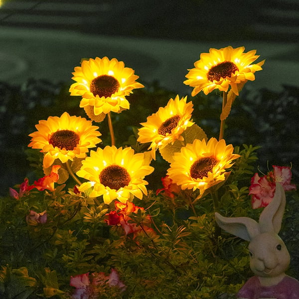 🌻☀️ GIRASOLE SOLARE 50% RABATT! 🌻✨ Lebensechte Blüten, IP65 wasserdicht & automatische Dämmerungssensor (8-12h Leuchtdauer)