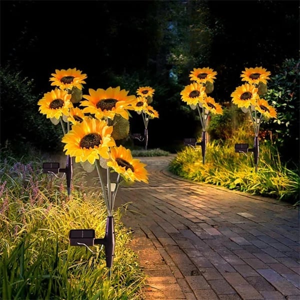 🌻☀️ GIRASOLE SOLARE 50% RABATT! 🌻✨ Lebensechte Blüten, IP65 wasserdicht & automatische Dämmerungssensor (8-12h Leuchtdauer)