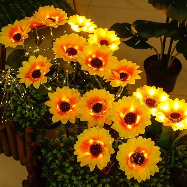 🌻☀️ GIRASOLE SOLARE 50% RABATT! 🌻✨ Lebensechte Blüten, IP65 wasserdicht & automatische Dämmerungssensor (8-12h Leuchtdauer)