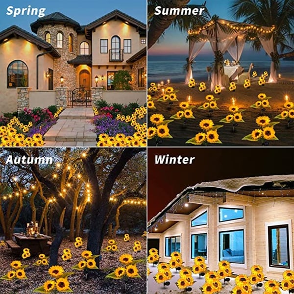 🌻☀️ GIRASOLE SOLARE 50% RABATT! 🌻✨ Lebensechte Blüten, IP65 wasserdicht & automatische Dämmerungssensor (8-12h Leuchtdauer)