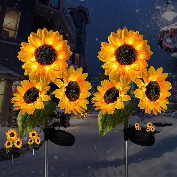 🌻☀️ GIRASOLE SOLARE 50% RABATT! 🌻✨ Lebensechte Blüten, IP65 wasserdicht & automatische Dämmerungssensor (8-12h Leuchtdauer)
