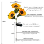 🌻☀️ GIRASOLE SOLARE 50% RABATT! 🌻✨ Lebensechte Blüten, IP65 wasserdicht & automatische Dämmerungssensor (8-12h Leuchtdauer)