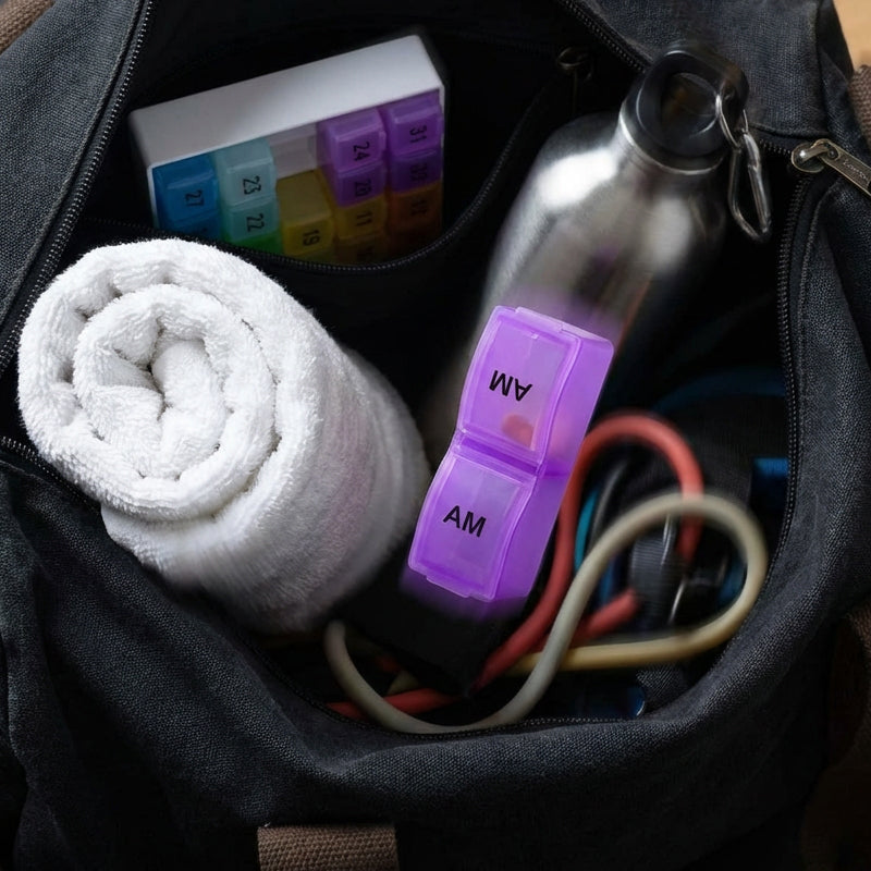 💊📅 Tragbarer 31-Tage-Monats-Pillenorganizer ✨💪 – Ideal für Reisen & Alltag, rutschfeste Tabletten-Box mit Datumsanzeige, kompakte Medikamentenaufbewahrung für Ihre Gesundheit