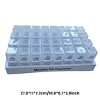 💊📅 Tragbarer 31-Tage-Monats-Pillenorganizer ✨💪 – Ideal für Reisen & Alltag, rutschfeste Tabletten-Box mit Datumsanzeige, kompakte Medikamentenaufbewahrung für Ihre Gesundheit