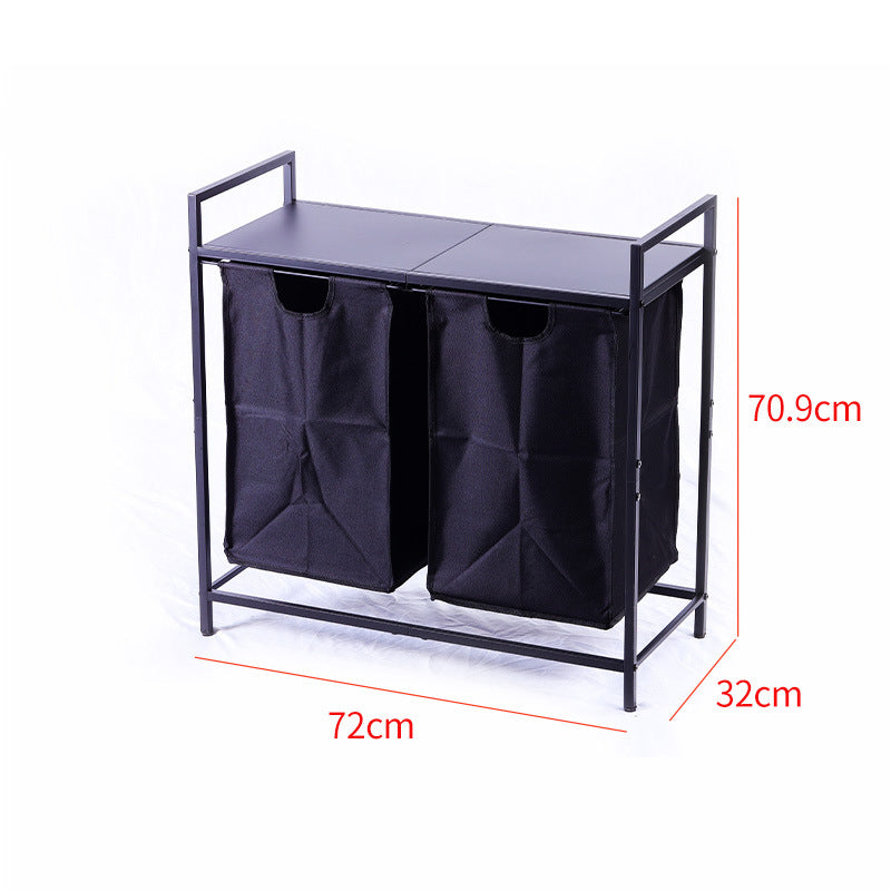 🧺👕 Dual-Sorter-Design Wäschesortierer mit abnehmbaren Wäschesäcken 🧼💧 – Stabiler Metallrahmen, inkl. praktischem Oberregal für Waschmittel & platzsparendem Aufbau für Ihre Waschecke