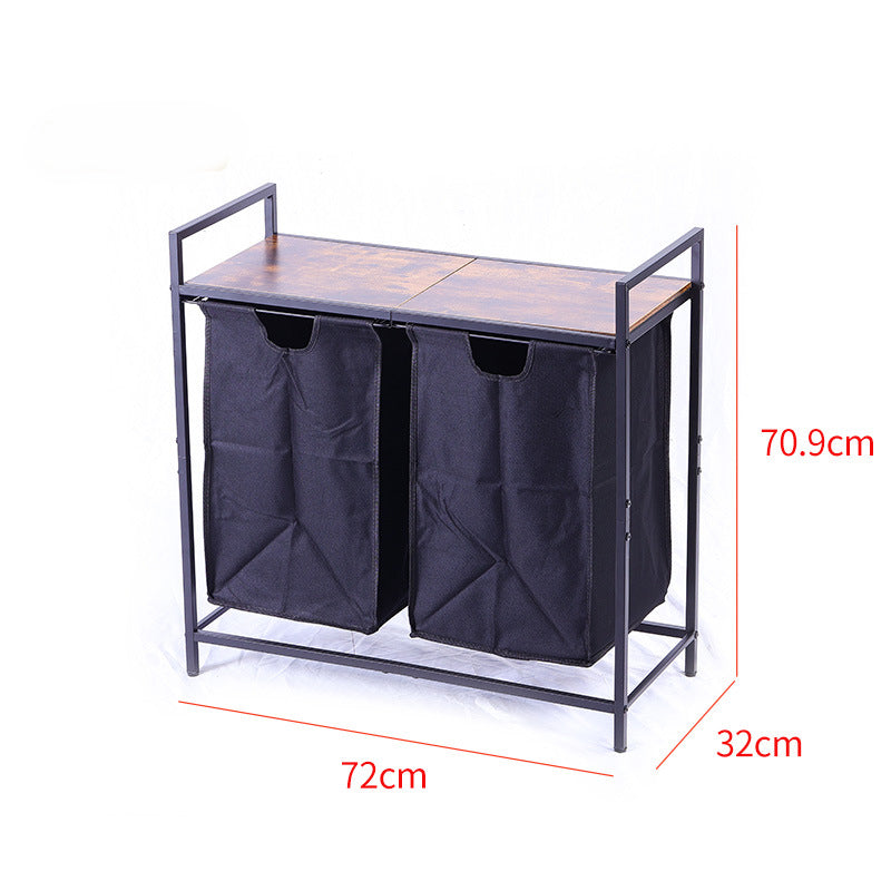 🧺👕 Dual-Sorter-Design Wäschesortierer mit abnehmbaren Wäschesäcken 🧼💧 – Stabiler Metallrahmen, inkl. praktischem Oberregal für Waschmittel & platzsparendem Aufbau für Ihre Waschecke