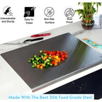 🍴🔪 Edelstahl-Schneidebrett für Arbeitsplatte – hygienisch, geruchsfrei & messerschonend 🛡️❄️ Platzsparend, leicht zu reinigen, ideal für tägliche Küchenarbeiten. Jetzt kaufen!