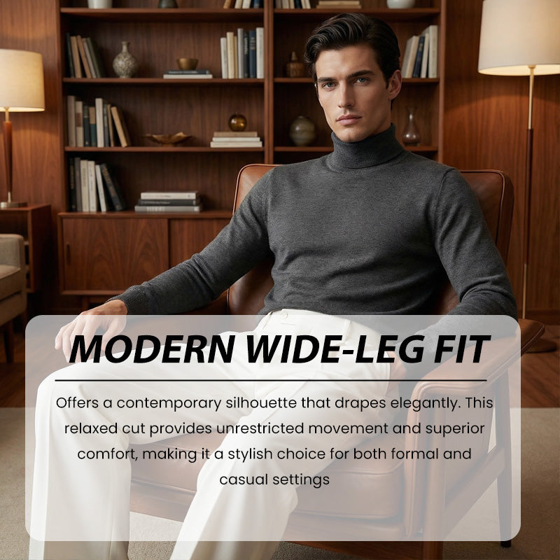 👖✨ Lässige Herrenhose mit Bundfalten und weitem Bein Perfekt für entspannte City-Styles ✓ Atmungsaktive Qualität ✓ Vielseitig kombinierbar Jetzt sichern!