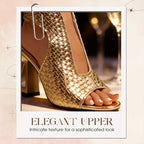 👡✨ Elegante Peep-Toe-Sandalen mit Blockabsatz – Verstellbarer Riemen für optimalen Sitz 👗💃 Ideal für lange Sommerabende, Hochzeit oder Büro