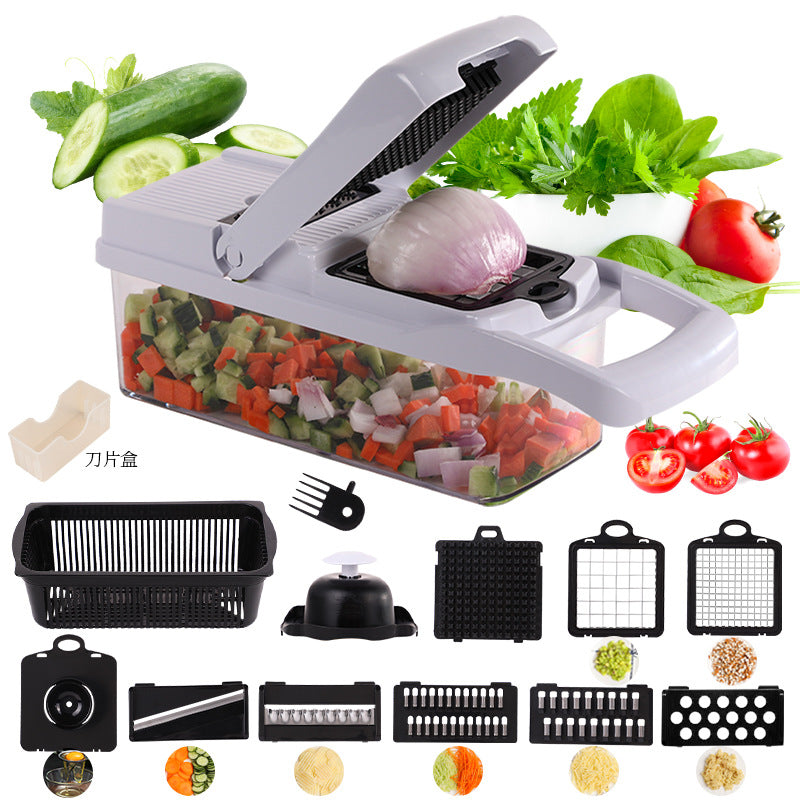 🥗⚡ Multifunktions-Gemüseschneider – blitzschnell & gleichmäßig 🔪🥕 Würfeln, Schneiden, Raspeln in Sekunden. Kein Gemüse-Chaos mehr. Jetzt 50 % sparen!