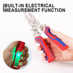 🔧⚡ Multifunktionale Elektriker-Zange mit Spannungsprüfung 🔨📏 Sparen Sie Zeit & Werkzeug – messen, greifen, abisolieren in einem! Ideal für Elektroinstallation & Servicetechnik. Kompakt, klappbar, immer griffbereit. Jetzt entdecken & Effizienz steigern!