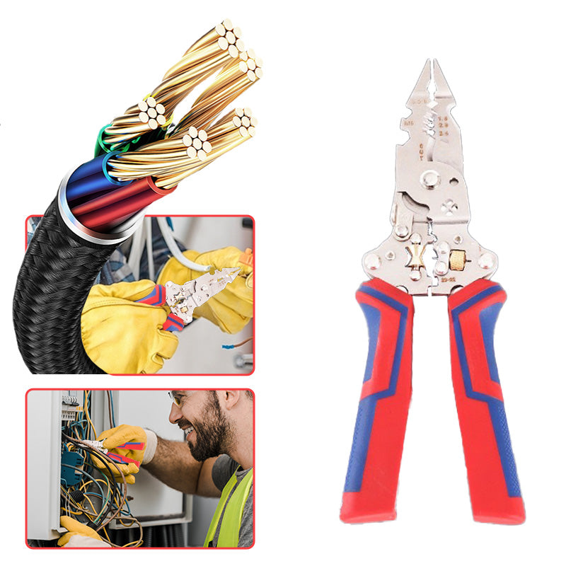 🔧⚡ Multifunktionale Elektriker-Zange mit Spannungsprüfung 🔨📏 Sparen Sie Zeit & Werkzeug – messen, greifen, abisolieren in einem! Ideal für Elektroinstallation & Servicetechnik. Kompakt, klappbar, immer griffbereit. Jetzt entdecken & Effizienz steigern!