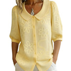 🌸🌿 Besticktes Retro-Hemd mit Blumenmuster – angenehme Baumwolle, ideal für Freizeit & Büro 🎯👔 Jetzt stilvoll kombinieren!