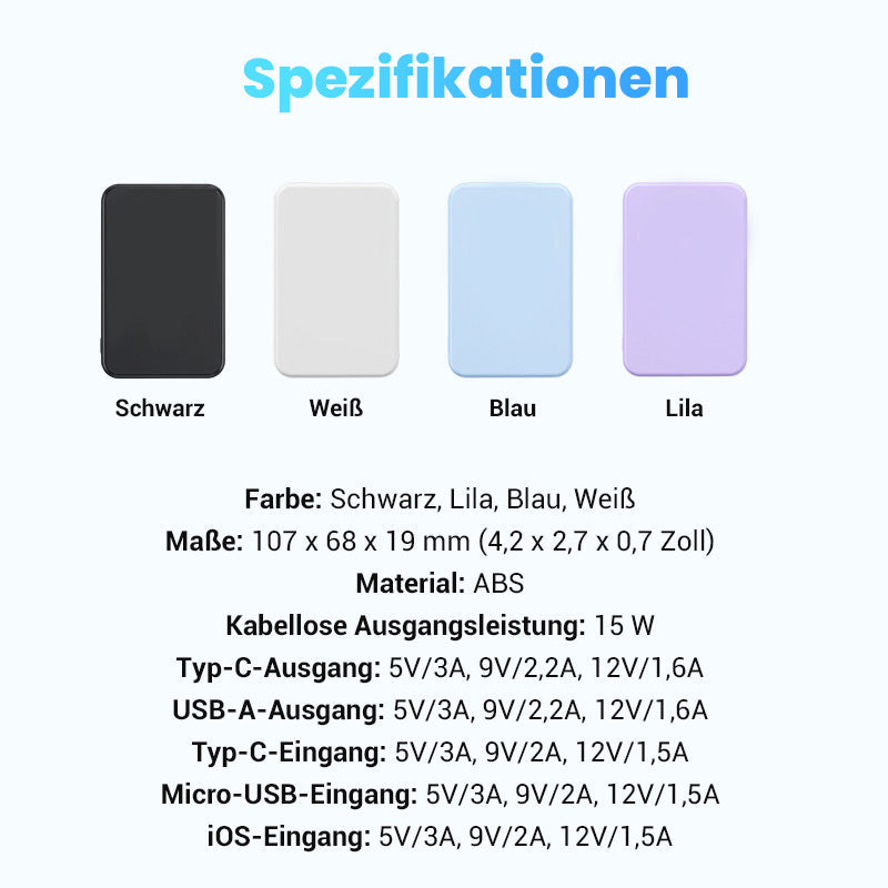 🔋⚡️ Letzter Tag: 50% auf magnetische Powerbank + Kauf von 2 spart weitere 10%! ✨💥 5000mAh & 20W Schnellladung – Deine kabellose Energie für Reise und Büro.