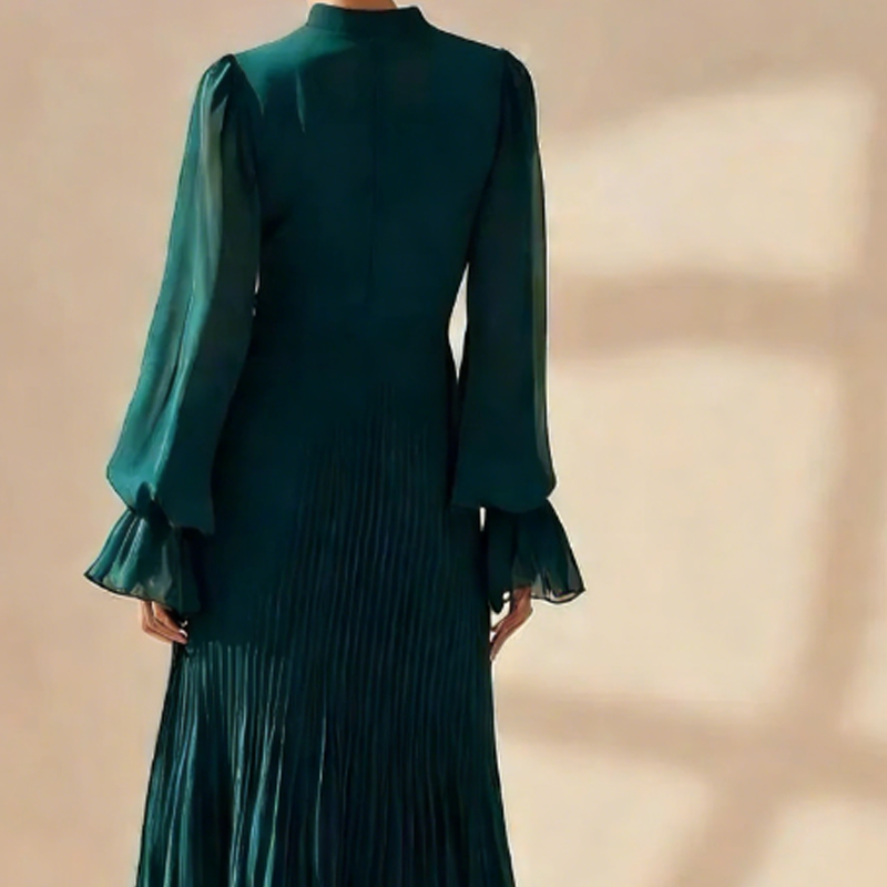 ✨🌸 Damen Plissee-Midikleid mit Volants & Schlüsselloch-Ausschnitt – luftig-leicht für den Sommer 🌸💞 Perfektes Kleid für Gartenparty & Urlaub