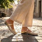 👡☁️ Leichte Damen-Mules aus gewebtem Material mit eckiger Spitze & Mary-Jane-Verschluss ✨👗 – Bequem für den Alltag, 50 % Rabatt!