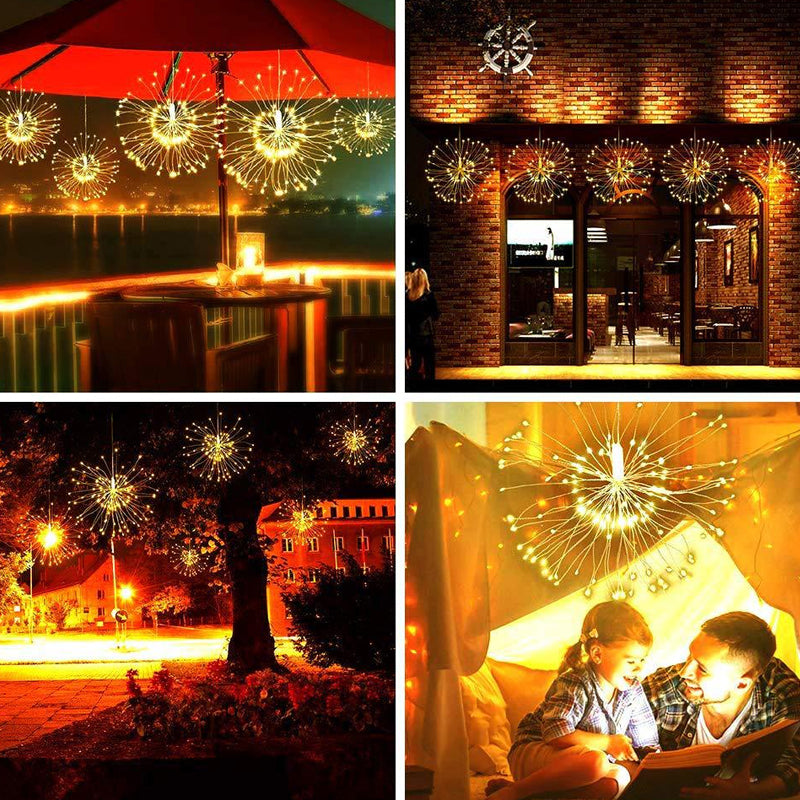 ✨🎆 50% RABATT! Solar-Feuerwerks-Lichterkette: 280 warmweiße LEDs, 8 Leuchtmodi 🌿💡 für Garten, Party & Terrasse – wasserdicht & dekorativ