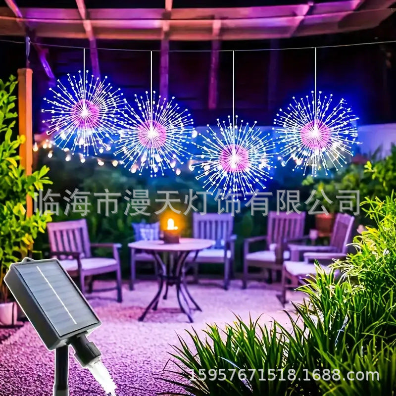 ✨🎆 50% RABATT! Solar-Feuerwerks-Lichterkette: 280 warmweiße LEDs, 8 Leuchtmodi 🌿💡 für Garten, Party & Terrasse – wasserdicht & dekorativ