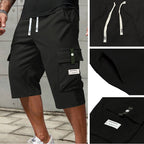 ✨🔥 Lässige 3/4-Cargo-Hose mit Kordelzug für Herren – ideal für urbane Abenteuer & warme Tage 🚀💪 Dank praktischer Taschen und lässigem Schnitt maximaler Komfort und Stil.