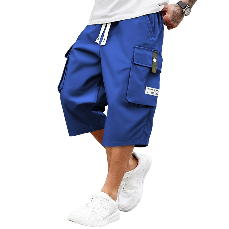 ✨🔥 Lässige 3/4-Cargo-Hose mit Kordelzug für Herren – ideal für urbane Abenteuer & warme Tage 🚀💪 Dank praktischer Taschen und lässigem Schnitt maximaler Komfort und Stil.