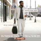 🔥🧥 Zweiteiliger Bomberjacken-Trainingsanzug: 50% Rabatt! ⏰👖 Stylischer Freizeit-Look aus hochwertiger Baumwoll-Mischung. Ideal für Sport & Alltag. Jetzt sparen!
