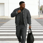 🔥🧥 Zweiteiliger Bomberjacken-Trainingsanzug: 50% Rabatt! ⏰👖 Stylischer Freizeit-Look aus hochwertiger Baumwoll-Mischung. Ideal für Sport & Alltag. Jetzt sparen!