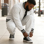 🔥🧥 Zweiteiliger Bomberjacken-Trainingsanzug: 50% Rabatt! ⏰👖 Stylischer Freizeit-Look aus hochwertiger Baumwoll-Mischung. Ideal für Sport & Alltag. Jetzt sparen!