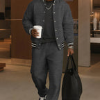 🔥🧥 Zweiteiliger Bomberjacken-Trainingsanzug: 50% Rabatt! ⏰👖 Stylischer Freizeit-Look aus hochwertiger Baumwoll-Mischung. Ideal für Sport & Alltag. Jetzt sparen!