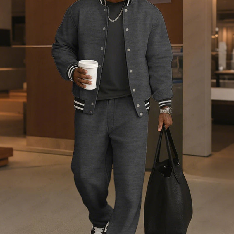 🔥🧥 Zweiteiliger Bomberjacken-Trainingsanzug: 50% Rabatt! ⏰👖 Stylischer Freizeit-Look aus hochwertiger Baumwoll-Mischung. Ideal für Sport & Alltag. Jetzt sparen!