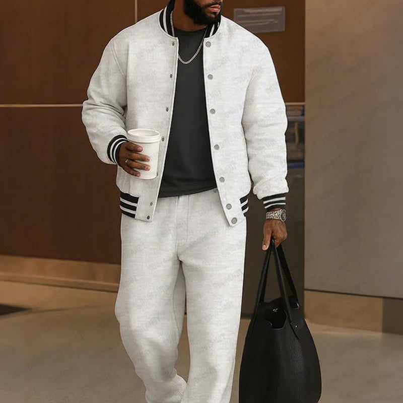 🔥🧥 Zweiteiliger Bomberjacken-Trainingsanzug: 50% Rabatt! ⏰👖 Stylischer Freizeit-Look aus hochwertiger Baumwoll-Mischung. Ideal für Sport & Alltag. Jetzt sparen!