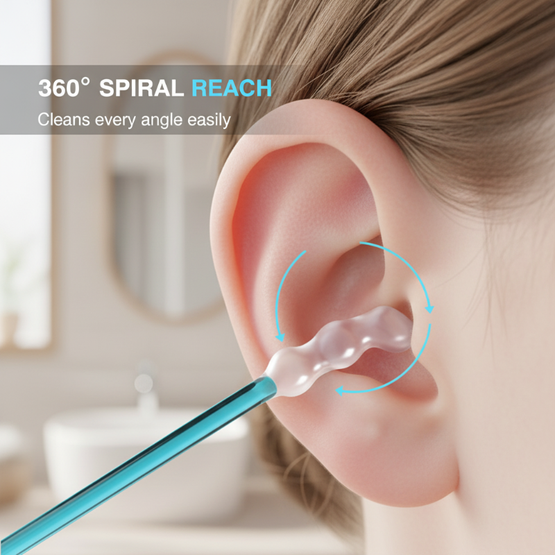 👂🌟 Ohrschmalz-Entferner Stäbchen mit Silikon-Paddel – sicherer als Wattestäbchen! 🌟👂 Einfach, hygienisch und wiederverwendbar. Sanft zu Kindern & empfindlichen Ohren. 👶🛡️