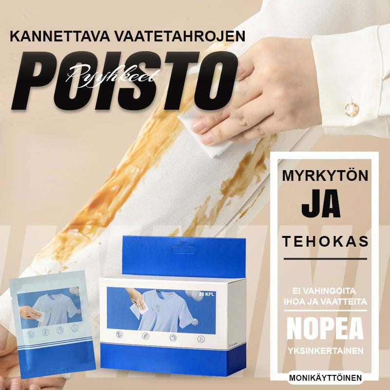 🧼👕 Flecken sofort weg – tragbare Reinigungstücher für Kleidung ✨🧴 Ohne Wasser, ohne Seife – ideal für unterwegs, Reise, Büro & Restaurant. Entfernt Rotwein, Fett & Make-up rückstandslos.