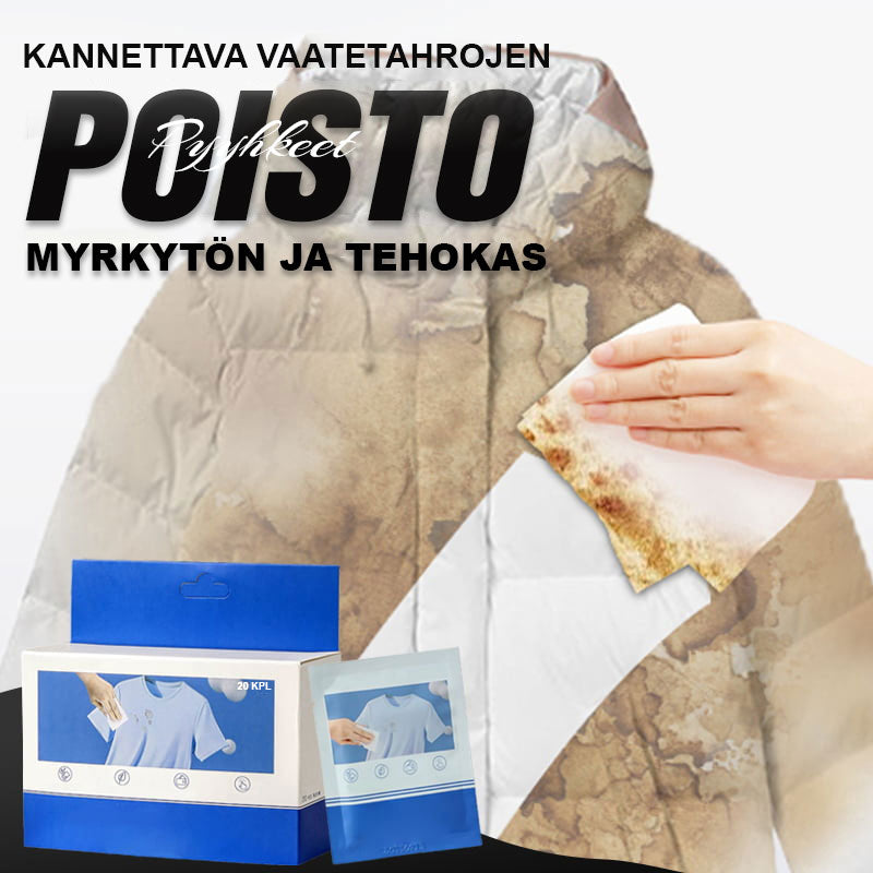 🧼👕 Flecken sofort weg – tragbare Reinigungstücher für Kleidung ✨🧴 Ohne Wasser, ohne Seife – ideal für unterwegs, Reise, Büro & Restaurant. Entfernt Rotwein, Fett & Make-up rückstandslos.