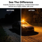 🚨🔦 V16 Stroboskoplichtleiste mit starkem Magneten – 360° Rotation, 16 LED Modi & IP65 wasserdicht ⚡🔋 für Baustelle, Offroad & Notfälle – ideal als Warnleuchte für LKW, Auto & Boot