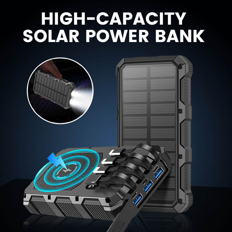 🔥🔋 Solarpowerbank 20.000 mAh – Robust & wetterfest, lädt 3 Geräte gleichzeitig, ideal für Camping & Outdoor-Abenteuer. ☀️🔌 Ohne Steckdose autark unterwegs.