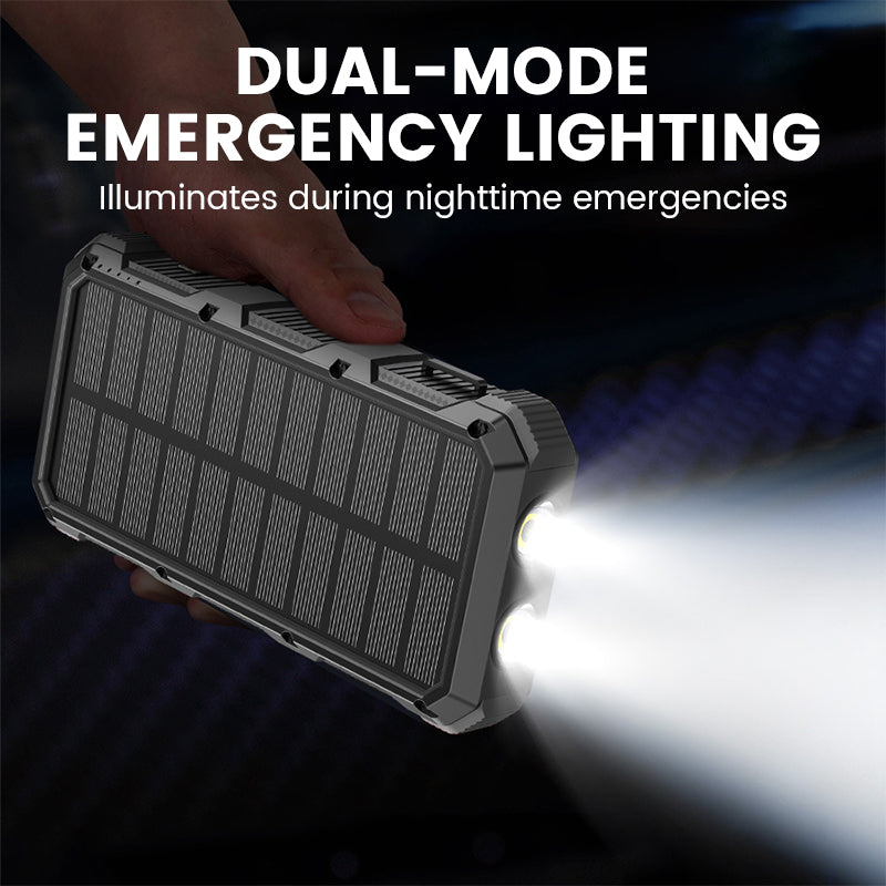 🔥🔋 Solarpowerbank 20.000 mAh – Robust & wetterfest, lädt 3 Geräte gleichzeitig, ideal für Camping & Outdoor-Abenteuer. ☀️🔌 Ohne Steckdose autark unterwegs.