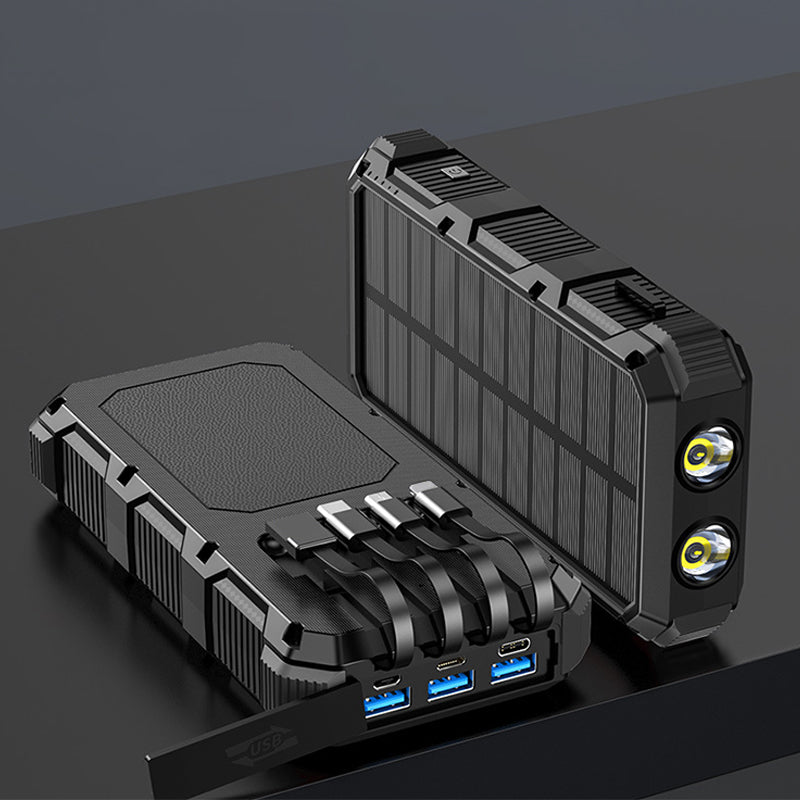 🔥🔋 Solarpowerbank 20.000 mAh – Robust & wetterfest, lädt 3 Geräte gleichzeitig, ideal für Camping & Outdoor-Abenteuer. ☀️🔌 Ohne Steckdose autark unterwegs.