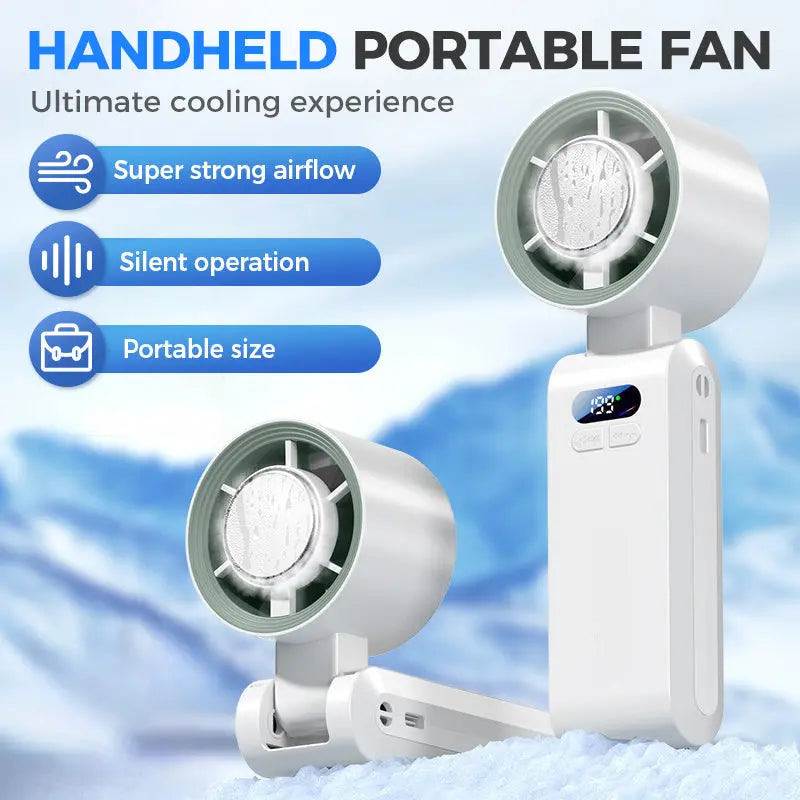 🌬️❄️ Drei-in-Eins-tragbarer Klimaanlagenventilator 💨💃 kühle Brise überallhin mitnehmen, windstark für tanzendes Haar!