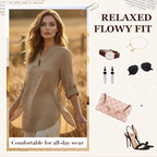 👗✨ Lässiges einfarbiges Oberteil mit seitlichem Schlitz und Knöpfen – vielseitig kombinierbar für jeden Tag. 🌿👚 Perfekt für einen mühelosen, stylischen Look. Ideal für Büro, Freizeit oder besondere Anlässe. Jetzt entdecken und Lieblingsteil sichern!